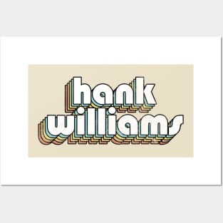 Hank Williams - Retro Rainbow Letters Posters and Art